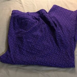 Express Purple Patterned Pants